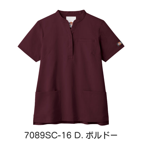【Dickies】• スタンドカラー レディススクラブ(FOLK) 医療用白衣 7089SC