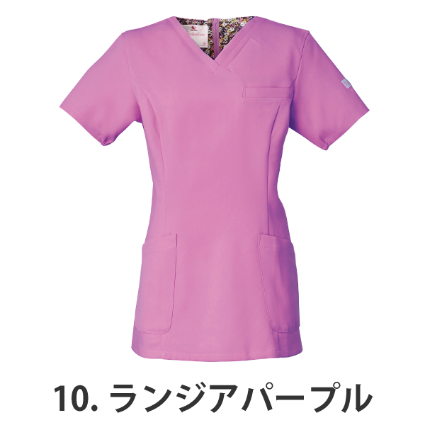【ワコール】• 美シルエット レディスジップスクラブ（FOLK） 医療用白衣 HI700
