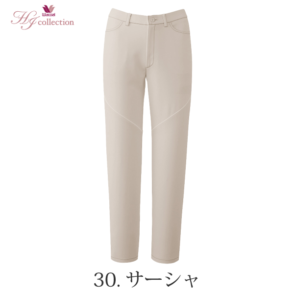 【Wacoal】• 透け防止 レディスストレートパンツ（FOLK） 医療用白衣 HI301