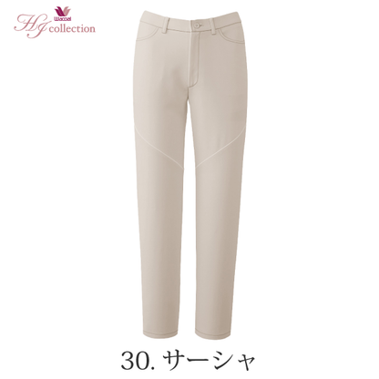 【Wacoal】• 透け防止 レディスストレートパンツ（FOLK） 医療用白衣 HI301