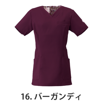 【ワコール】• 美シルエット レディスジップスクラブ（FOLK） 医療用白衣 HI700