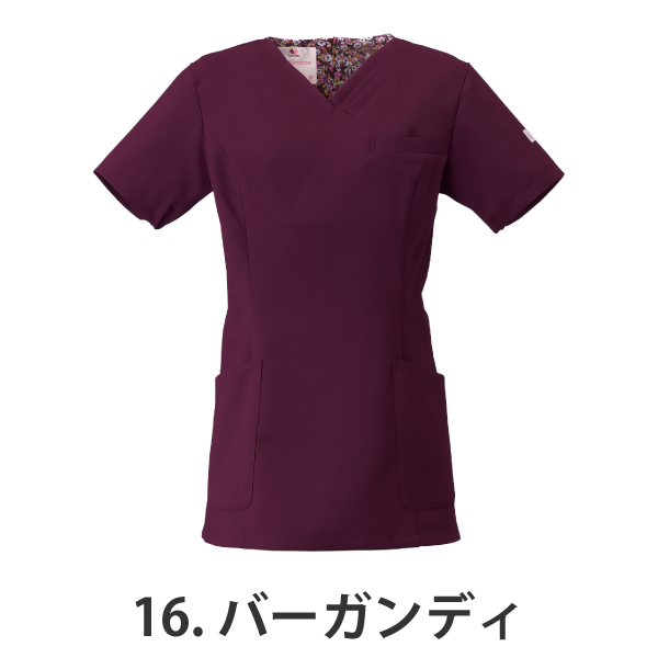 【ワコール】• 美シルエット レディスジップスクラブ（FOLK） 医療用白衣 HI700