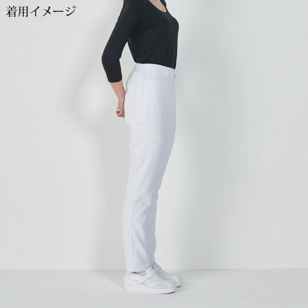 【Wacoal】• 透け防止 レディスストレートパンツ（FOLK） 医療用白衣 HI301