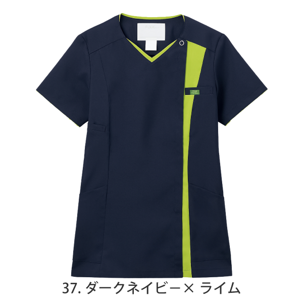 【ジップスクラブ】• 美シルエット レディスジップスクラブ（FOLK） 医療用白衣 7023SC