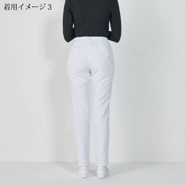 【Wacoal】• 透け防止 レディスストレートパンツ（FOLK） 医療用白衣 HI301