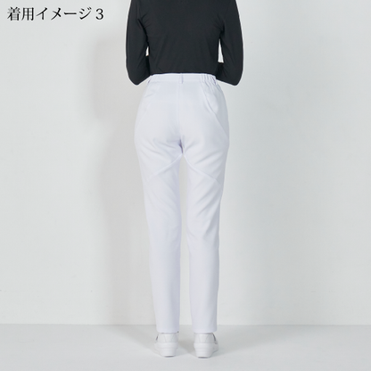 【Wacoal】• 透け防止 レディスストレートパンツ（FOLK） 医療用白衣 HI301