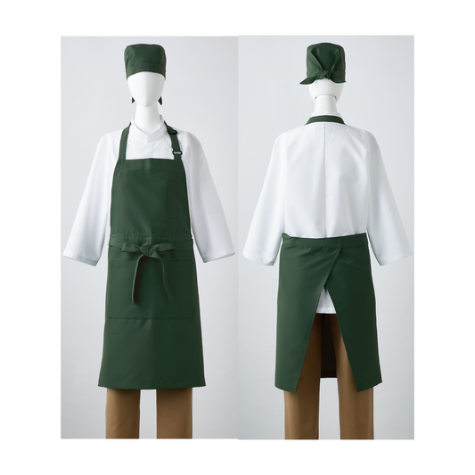 5-630-6313 エプロン サロンエプロン 男女兼用 カフェ レストラン ユニフォーム