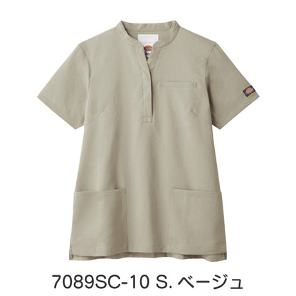 【Dickies】• スタンドカラー レディススクラブ（FOLK） 医療用白衣 7089SC