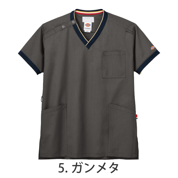 【Dickies】• リブ仕様 男女兼用スクラブ（FOLK） 医療用白衣 7084SC