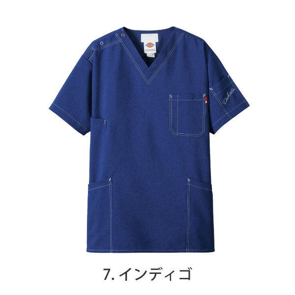 【Dickies】• ワークテイスト 男女兼用スクラブ（FOLK） 医療用白衣 7061SC
