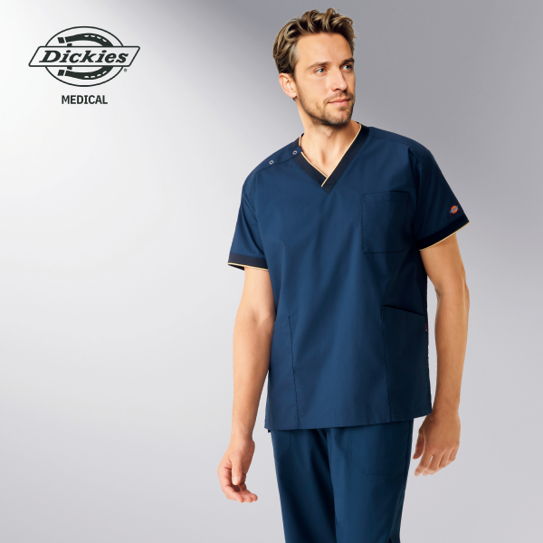 【Dickies】• リブ仕様 男女兼用スクラブ（FOLK） 医療用白衣 7084SC