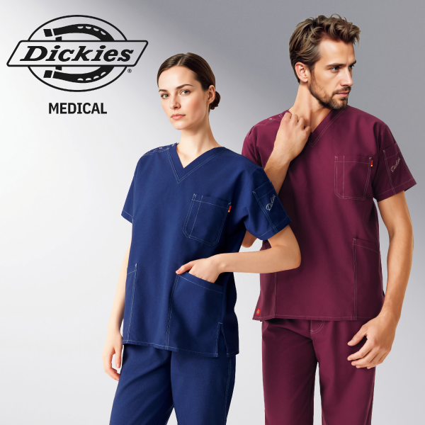 【Dickies】• ワークテイスト 男女兼用スクラブ（FOLK） 医療用白衣 7061SC