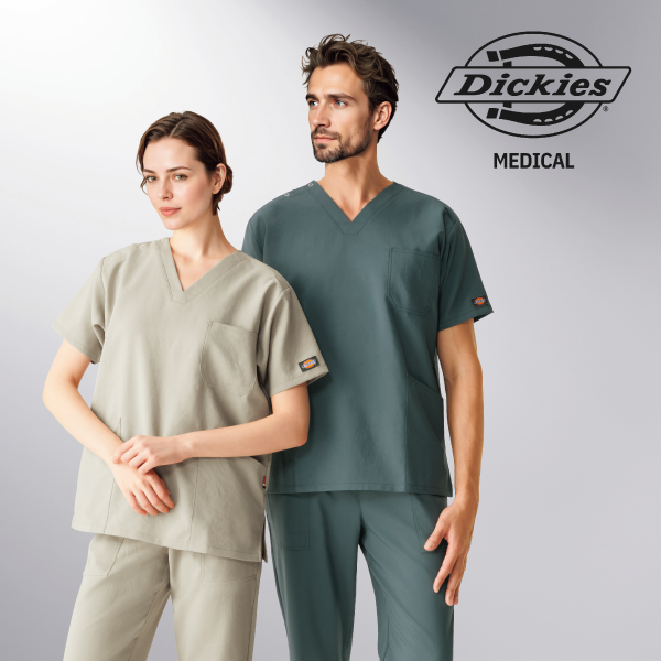 【Dickies】•ディッキーズ ビンテージ風 男女兼用 スクラブ（FOLK） 医療用白衣 7072SC